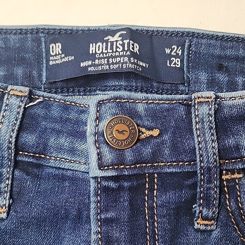 Bundle XS Mossimo Supply Co. Blue Knit Striped Sweater 24x29 0R Hollister Jeans - Picture 10 of 15